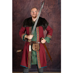 Bestickter Wikinger Kaftan, rotblau - Celtic Webmerchant