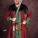 Bestickter Wikinger Kaftan, rotblau - Celtic Webmerchant