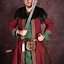 Bestickter Wikinger Kaftan, rotblau - Celtic Webmerchant