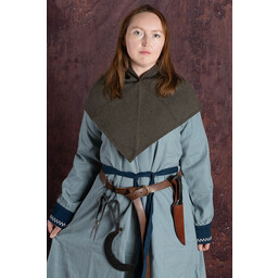 Chaperon Fischgrät-Motiv Knud, oliv grau - Celtic Webmerchant