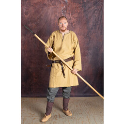 Historical tunic with authentic lining, honey brown - Celtic Webmerchant