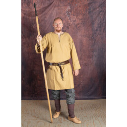 Túnica histórica con forro auténtico, marrón miel. - Celtic Webmerchant
