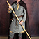 Mytholon Viking kaftan, motif à chevrons, gris - Celtic Webmerchant