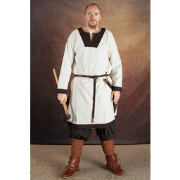 Túnica medieval (de principios) Clovis, marrón natural. - Celtic Webmerchant