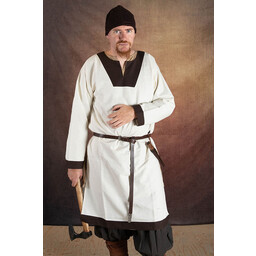 Túnica medieval (de principios) Clovis, marrón natural. - Celtic Webmerchant