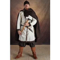 Tunique (ancienne) médiévale Clovis, brun naturel - Celtic Webmerchant