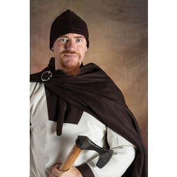 Túnica medieval (de principios) Clovis, marrón natural. - Celtic Webmerchant