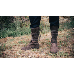 Zamszowe botki Rolf w kolorze ciemnobrązowym - Celtic Webmerchant