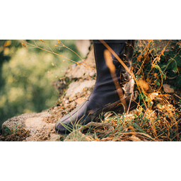 Side laced high boots, dark brown - Celtic Webmerchant