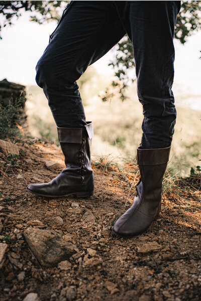 Côté lacé bottes, marron foncé - Celtic Webmerchant