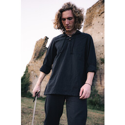 Skjorte Tristan, sort - Celtic Webmerchant