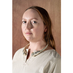 Viking torque with dragons, silvered - Celtic Webmerchant