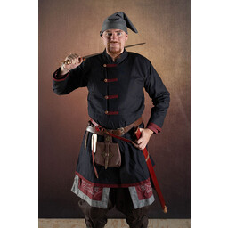 Cappotto vichingo Rusvik Jakub, nero/bordeaux - Celtic Webmerchant