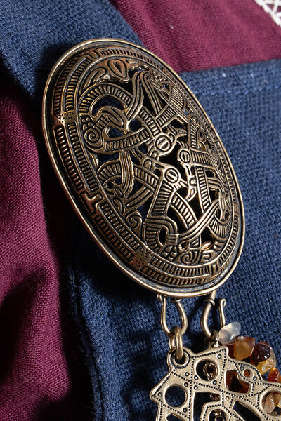 Broche tortue viking de style Jellinge, bronze, prix par pièce - Celtic Webmerchant