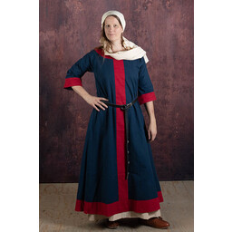 (Presto) vestito medievale Clotild, blu-rosso - Celtic Webmerchant