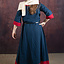 (Temprano) vestido medieval Clotild, azul-rojo - Celtic Webmerchant