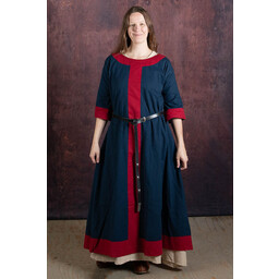 (Presto) vestito medievale Clotild, blu-rosso - Celtic Webmerchant