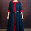 (Temprano) vestido medieval Clotild, azul-rojo - Celtic Webmerchant