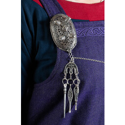 Birka Viking oorlepel, graf 507, verzilverd - Celtic Webmerchant