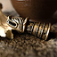 Drinking horn decoration with wolf head, brass - Celtic Webmerchant