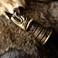 Drinking horn decoration with wolf head, brass - Celtic Webmerchant