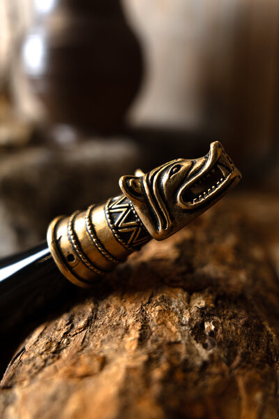Bere Ascoltate Decorazione con lupo testa di bronzo - Celtic Webmerchant