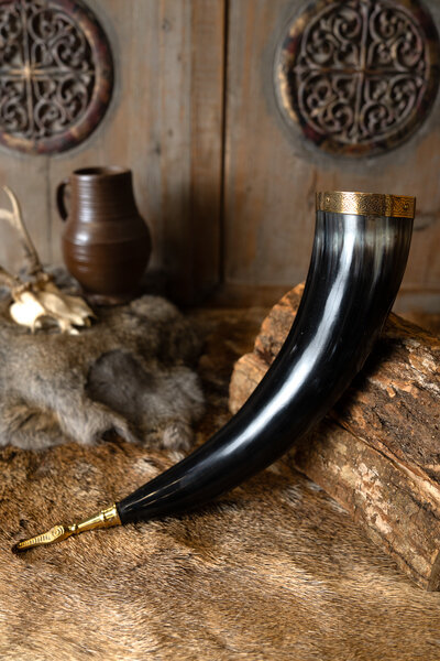 Cuerno para beber Odin con soporte de cuero - Celtic Webmerchant