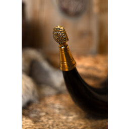 Drinking horn Rollo with leather holder - Celtic Webmerchant