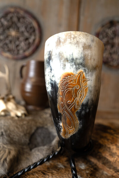 Corno da bere vichingo drakkar - Celtic Webmerchant
