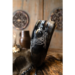 Wygrawerowany rog do picia Cernunnos - Celtic Webmerchant