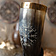 Lord of Battles Drinkhoorn met vegvisir en messingen beslag - Celtic Webmerchant