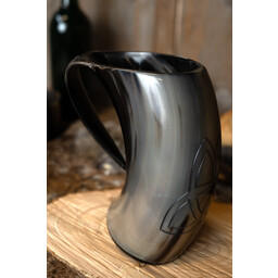 Horn mug with triquitra - Celtic Webmerchant