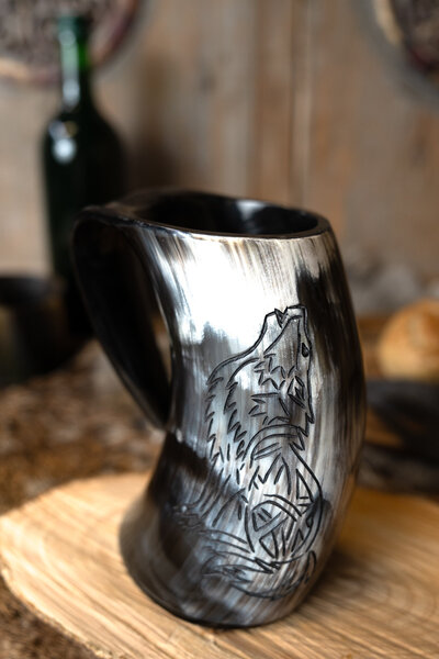 Viking drinkhoorn mok Fenrir - Celtic Webmerchant