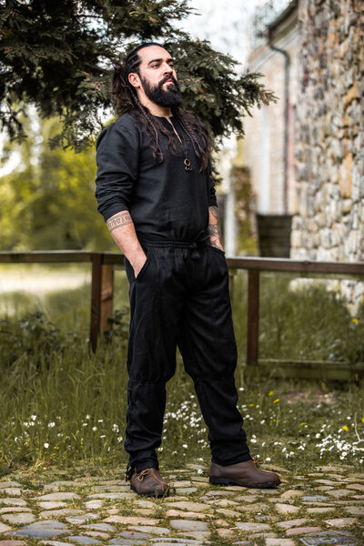 Spodnie wikingów Jorvik, czarne - Celtic Webmerchant