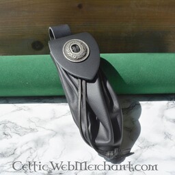 Medieval money pouch, large, black - Celtic Webmerchant