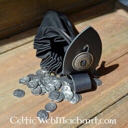Middelalderlig pung, stor, sort - Celtic Webmerchant