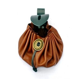 Middelalderlig pung, stor, lysebrun - Celtic Webmerchant