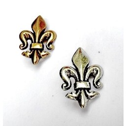 Accessori per cintura con fiordaliso (set di 5 pezzi), bronzo argentato - Celtic Webmerchant