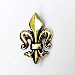 Fleur-de-lys riembeslag (set van 5 stuks), verzilverd brons - Celtic Webmerchant