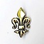Fleur-de-lys riembeslag (set van 5 stuks), verzilverd brons - Celtic Webmerchant