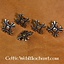 Middeleeuwse lelie (set van 5 stuks), verzilverd brons - Celtic Webmerchant