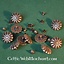 Garnitures de ceinture médaillon médiéval (ensemble de 5 pièces), laiton argenté - Celtic Webmerchant