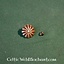 Garnitures de ceinture médaillon médiéval (ensemble de 5 pièces), laiton argenté - Celtic Webmerchant