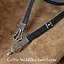 Luxe Gotische riem, bruin leer, verzilverd - Celtic Webmerchant