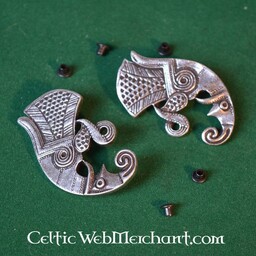 Ozdoba pasa germańska kruk z okresu migracji (para lewa i prawa), brąz - Celtic Webmerchant