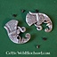 Germanic raven beltfitting migration period pair left and right, bronze - Celtic Webmerchant