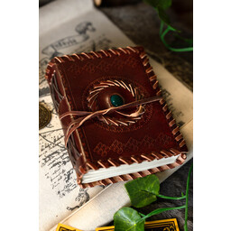 Leren boek met steen - Celtic Webmerchant