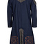 Bestickte Norgaard-Tunika, blau, Wolle - Celtic Webmerchant