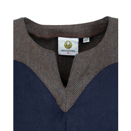 Bestickte Norgaard-Tunika, blau, Wolle - Celtic Webmerchant