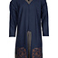 Bestickte Norgaard-Tunika, blau, Wolle - Celtic Webmerchant